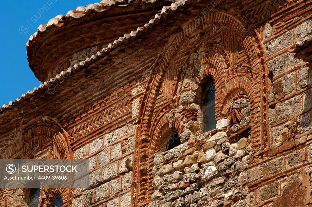 BYZANTINE ART. REPUBLIC OF ALBANIA. St. Nicholas Church, built in the XIII and remodeled in the eighteenth and nineteenth centuries. Detail. Mesopotam.