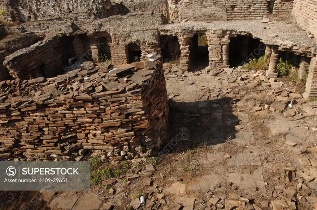 Greece. Argos. Roman Baths. Ruins. Peloponnese Region.