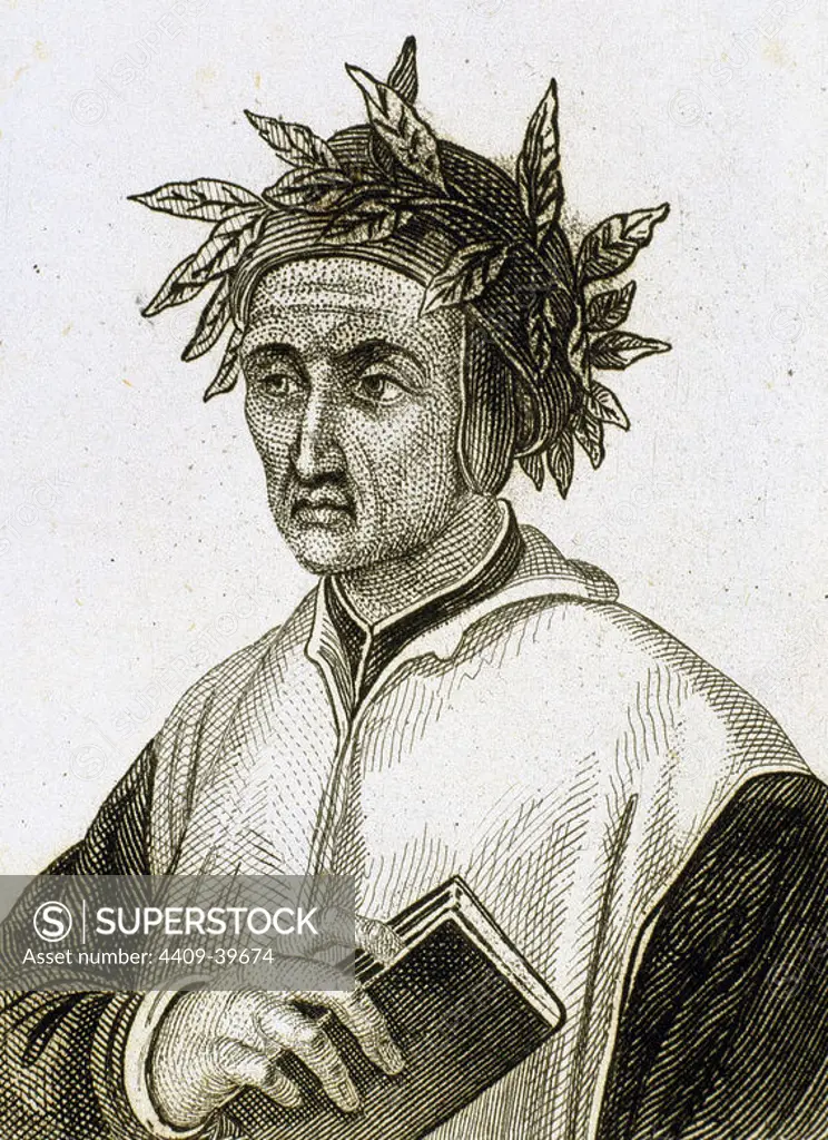Dante Alighieri (1265-1321). Italian poet. Engraving.