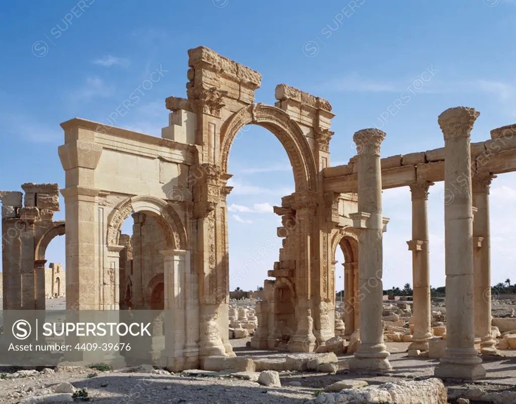 Syria. Palmyra. Portico of Colonnade. 3rd century. Oasis Tadmor.
