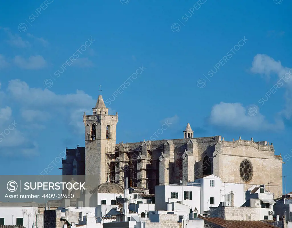 Spain. Menorca. Ciutadella. Cathedral of Saint Mary. Exterior.