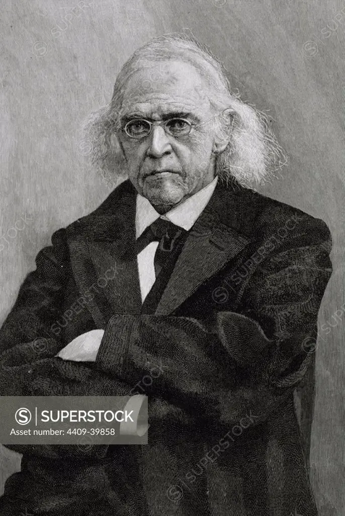 Theodor Mommsen (1817-1903). German jurist and historian. Engraving, early 20th century.