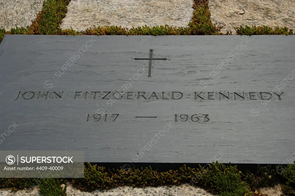 John Fitzgerald Kennedy (1917-1963). 35th President of the United States (1961-1963). Grave in Arlington National Cemetery. United States.