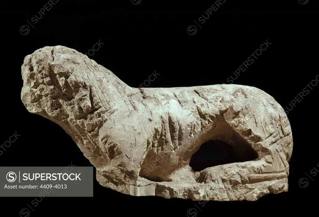 Baena lion. Madrid, National Museum of Archeology. Location: MUSEO ARQUEOLOGICO NACIONAL-COLECCION. MADRID. SPAIN.