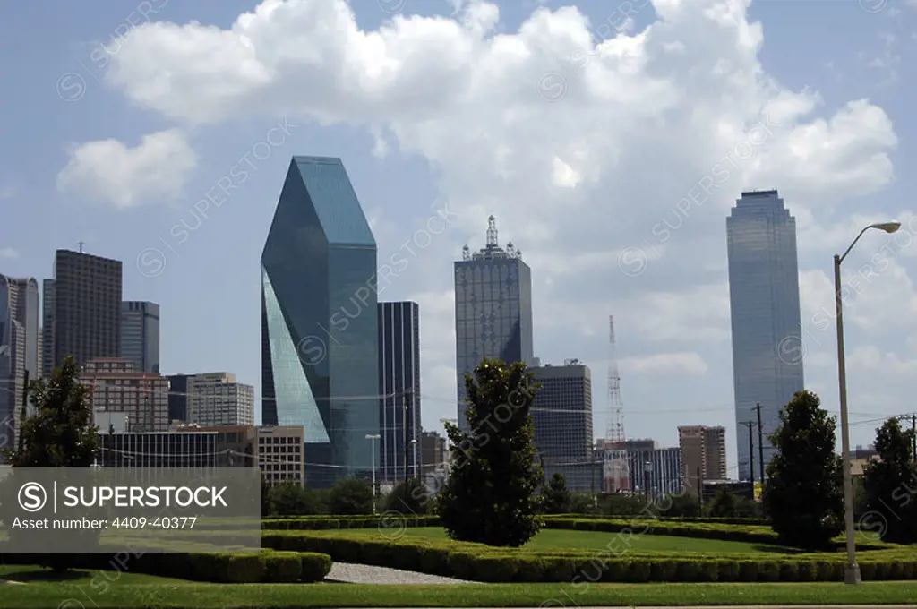 ESTADOS UNIDOS. DALLAS. Vista de algunos edificios del centro de la ciudad. Estado de Texas.