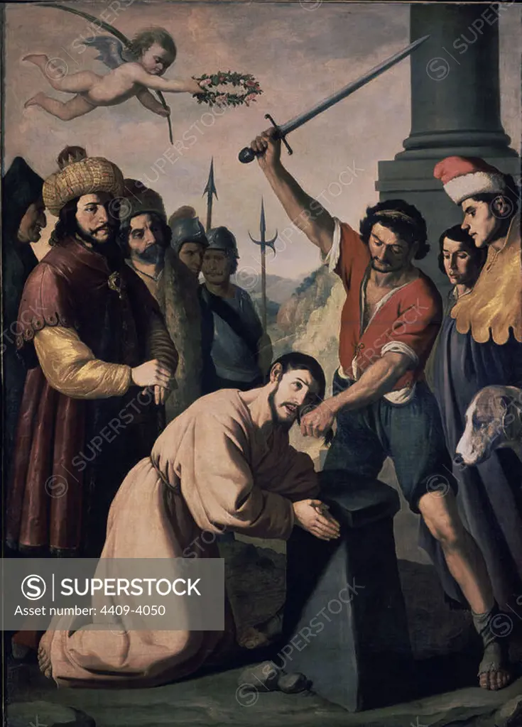 'The Martyrdom of Saint James', ca. 1640, Spanish Baroque, Oil on canvas, 252 cm x 186 cm, P07421. Author: FRANCISCO DE ZURBARAN. Location: MUSEO DEL PRADO-PINTURA. MADRID. SPAIN. JAMES THE GREATER. HERODES AGRIPA I.