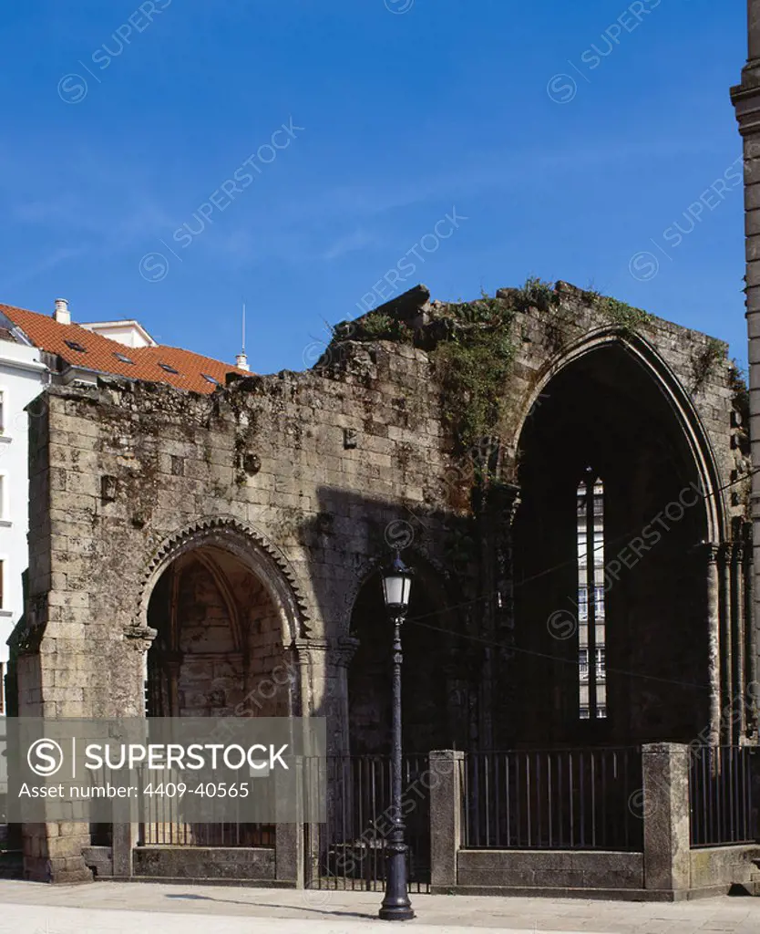 Spain. Pontevedra. Ruins of the Monastery of Dominicans. 13th century.