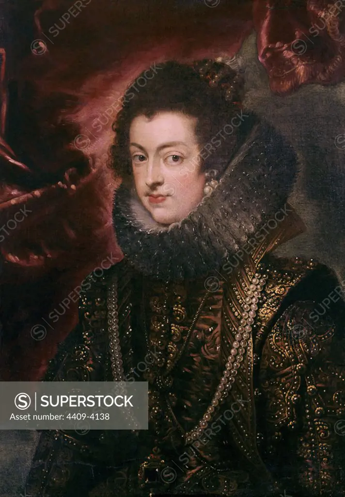 Flemish school. Elizabeth Bourbon (or Elisabeth of France), Philip IV's first wife. Madrid, Royal Palace. Author: PETER PAUL RUBENS. Location: PALACIO REAL-PINTURA. MADRID. SPAIN. ENRIQUE IV DE FRANCIA HIJA. MARIA DE MEDICIS HIJA. ISABELLA VON FRANKREICH. ELISABETH OF BOURBON. FELIPE IV 1ª ESPOSA.