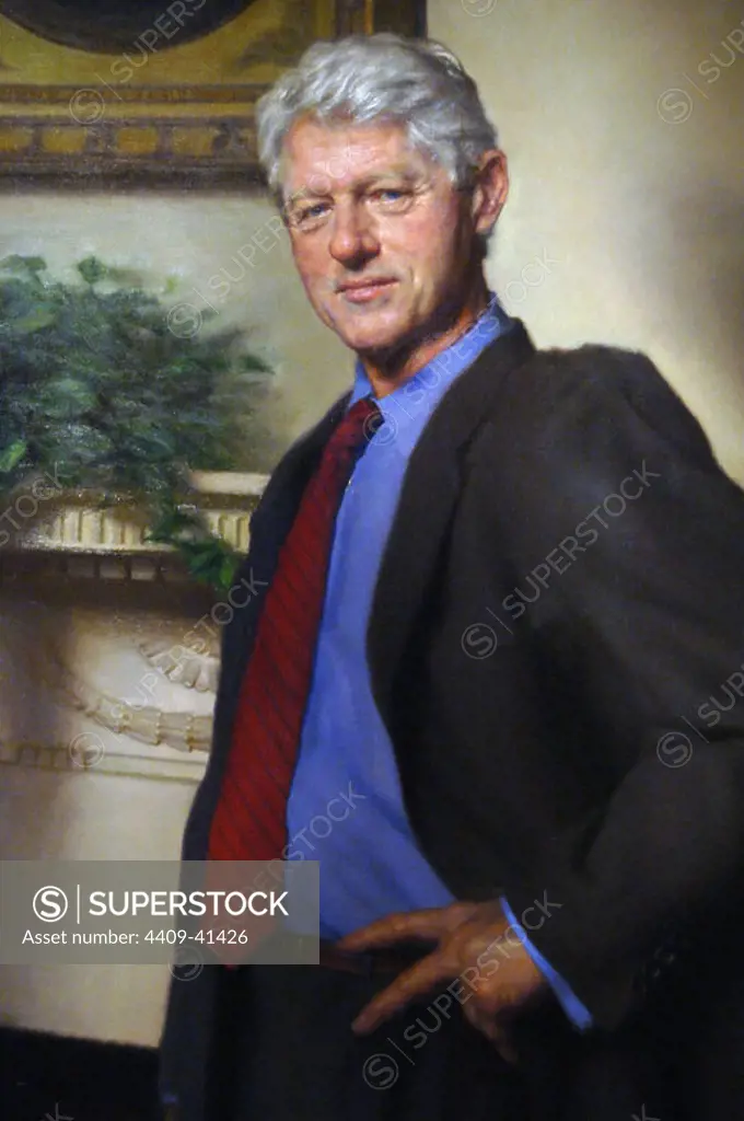 William Jefferson "Bill" Clinton (born 1946). American politician. 42nd President of the United States (1993-2001). Portrait (2005) by Nelson Shanks (born 1937). National Portrait Gallery. Washington D.C. United States.