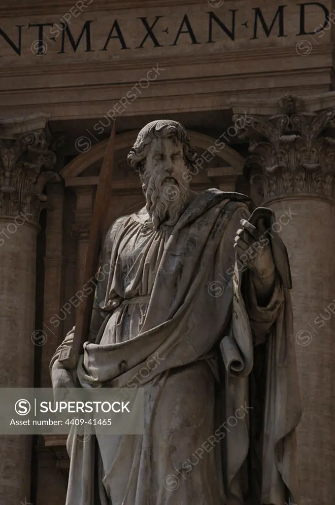 Paul the Apostle (5-67 A.C). Statue. Saint Peter's Square. Vatican City.