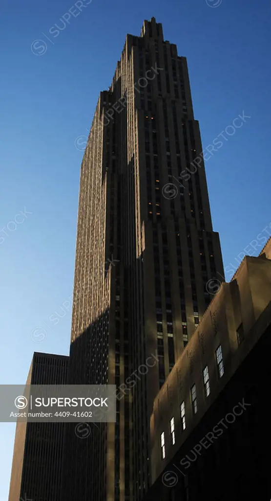 United States. New York. Skyscraper in the Rockefeller Center.
