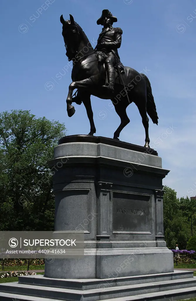 George Washington (1732-1799). Militar and american politician. First President of the United States (1789-1797). Monument in Boston Common Parks. Boston. Massachusetts. United States.