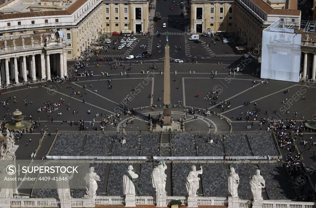 Vatican City. St. Peter's Square from the dome.