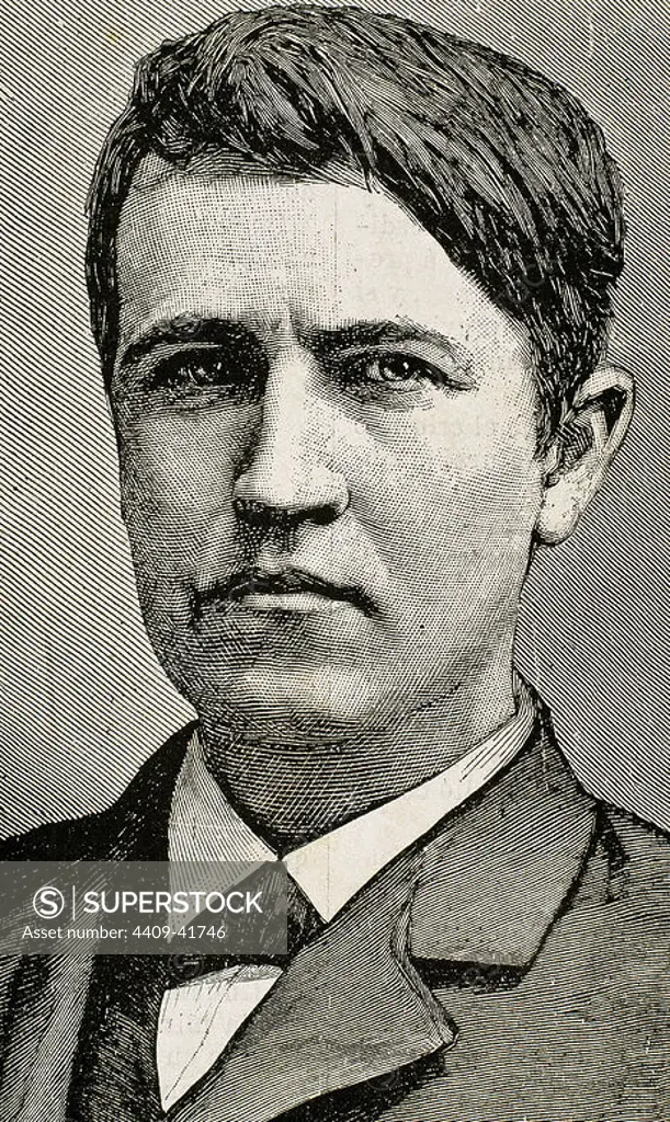 Edison, Thomas Alva (1847-1931). American Inventor. Nineteenth-century engraving.