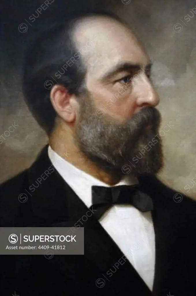 James Abram Garfield (1831-1881). American politician. 20th President of the United States (1881). Portrait (1881) by Ole Peter Hansen Balling (1823-1906). National Portrait Gallery. Washington D.C. United States.
