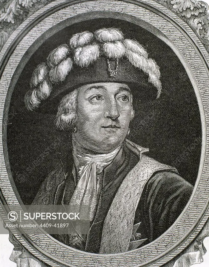 ORLEANS, Louis Philippe Joseph, Duke of Montpensier and Orleans (1747-1793), called Philippe Egalite since 1792. French Prince, grandson of the Regent Philippe d'Orleans. Nineteenth-century engraving.