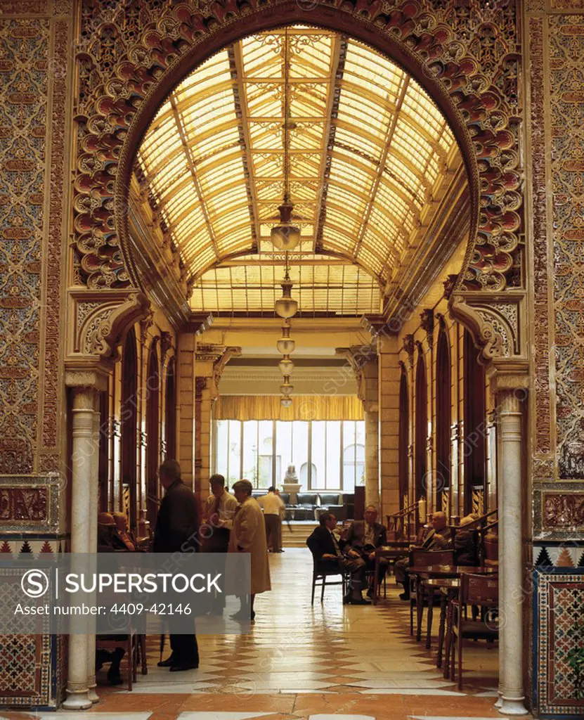 Spain. Royal Casino of Murcia. 19th century. Interior.