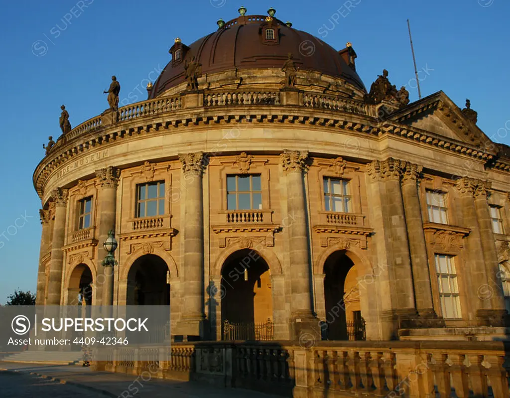 Germany. Berlin. Bode Museum (1904). Designed by German architect Ernst von Ihne (1848-1917). It belongs to the group of buildings of the Museum Island. Exterior.