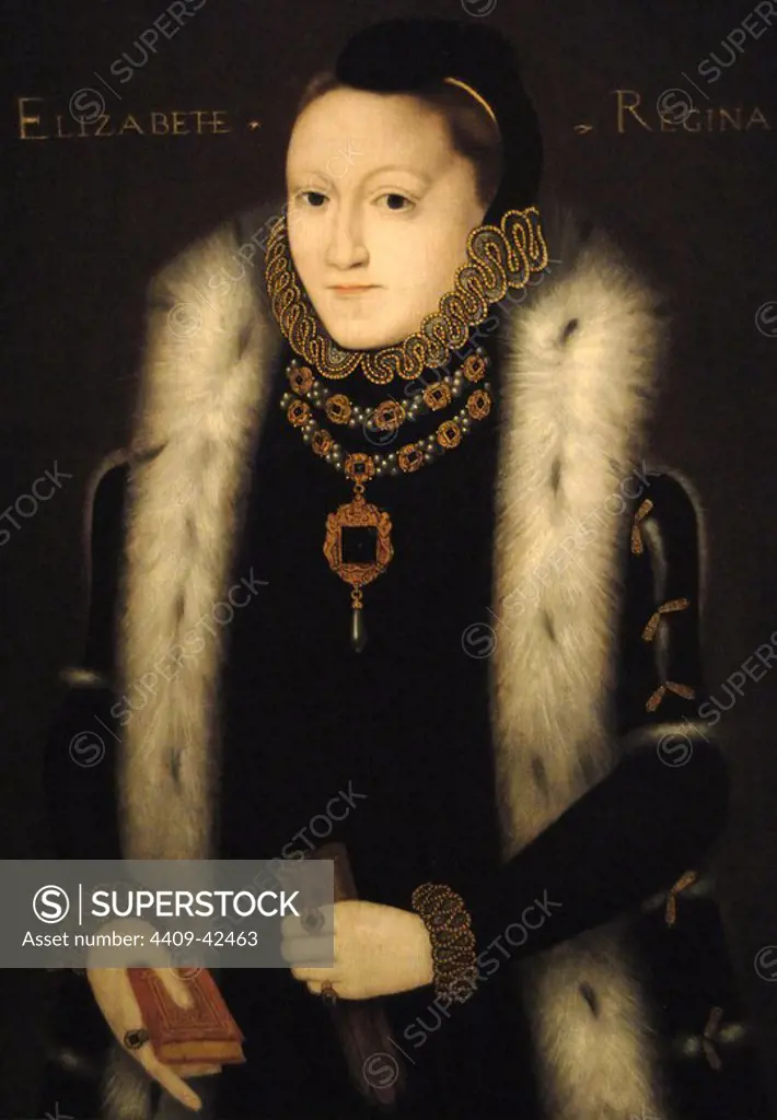 Elizabeth I (1533-1603). Queen of England and Ireland (1558-1603). Portrait (1558). Anonymous. National Portrait Gallery. Washington DC. United States.