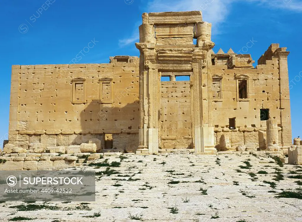Roman Art. Syria. Palmyra. Great temple of Bel, built under Tiberius in 19 A.C.. Oasis of Tadmor.
