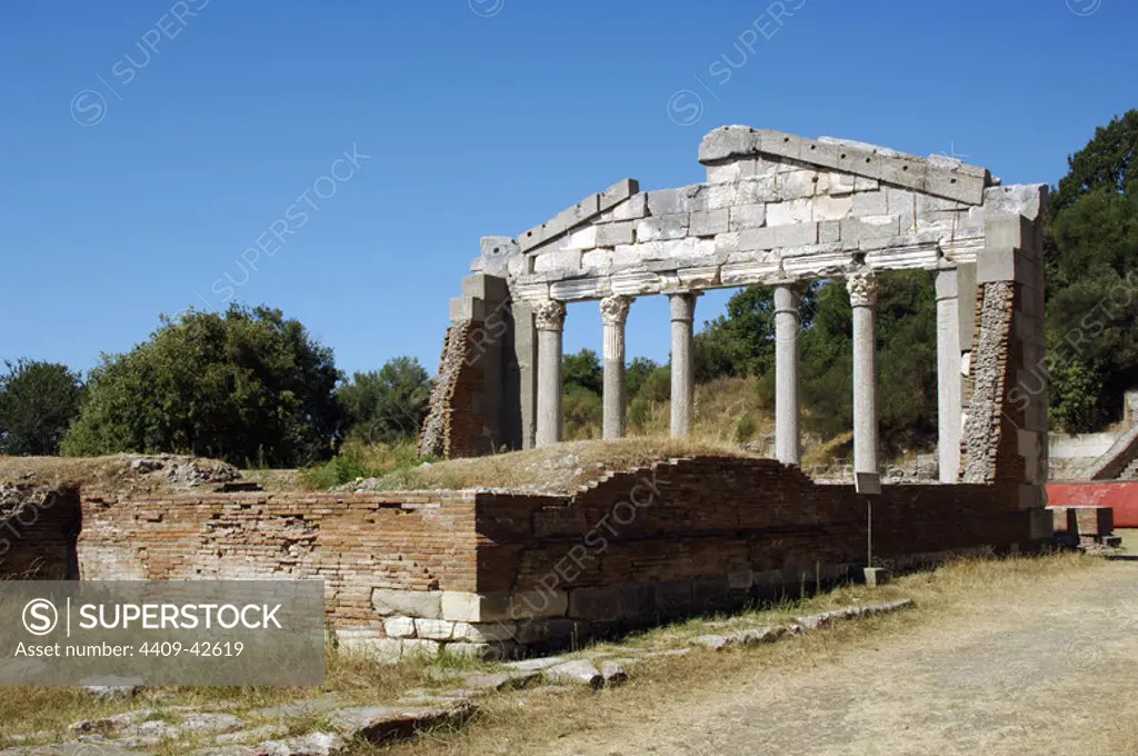 Albania. Ruins of Apollonia. Bouleuterion. 2nd century. Fier Region.
