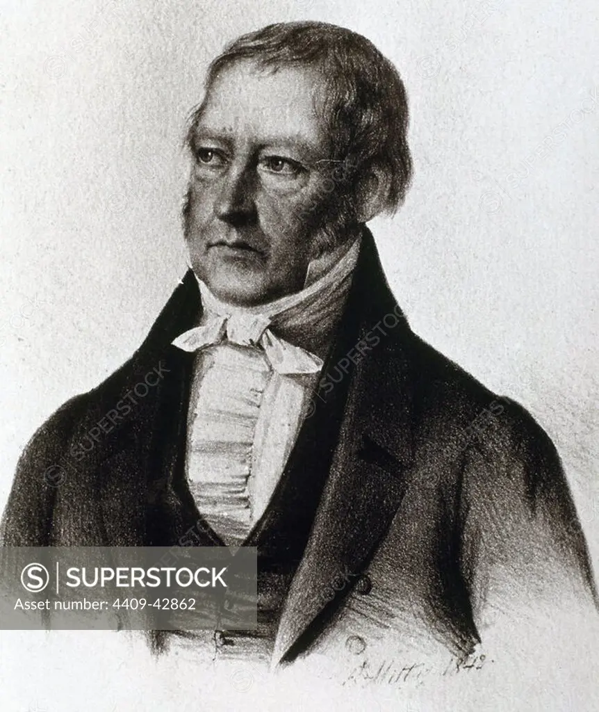 Georg Wilhelm Friedrich Hegel (1770-1831). German philosopher. Engraving.