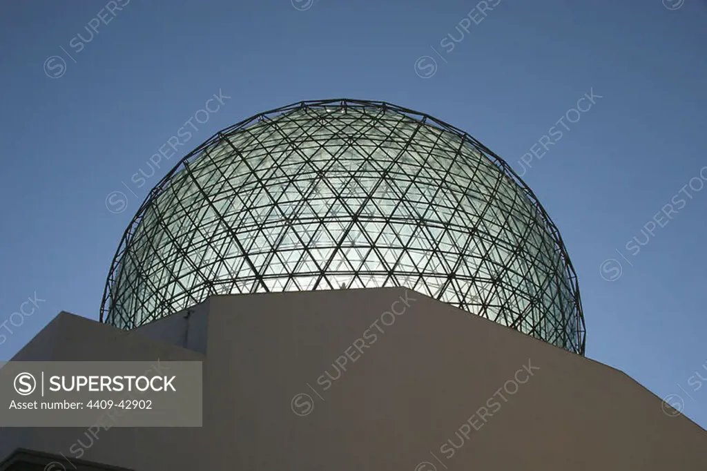 Dali Museum. Glass dome. Figueres. Catalonia. Spain.