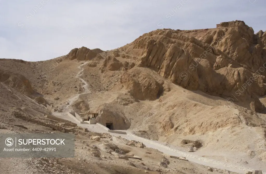 The Valley of the Queens where wives of Pharaohs were buried in ancient times. Thebes. Egypt.