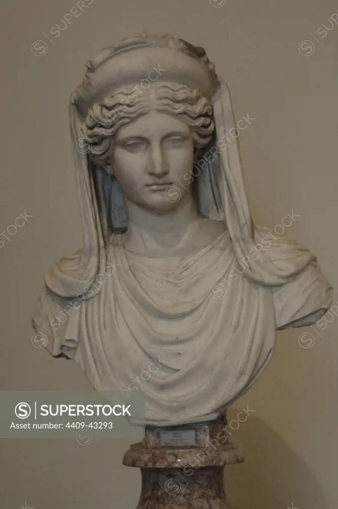 Demeter (Ceres). Goddess of the harvest and agriculture. Sculpture. Marble. Altemps Palace. National Roman Museum. Rome. Italy.