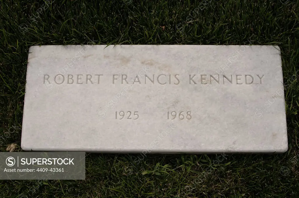 Robert Francis Kennedy (1925-1964). Attorney General of the United States (1961-1964). Grave in Arlington National Cemetery. United States.