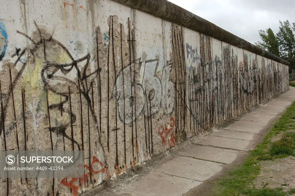 Section of the Berlin Wall in Bernauerstrasse. Berlin. Germany.