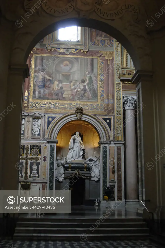 Archbasilica of Saint John Lateran. Interior, rebuilt by Francesco Borromini (1599-1667). 1646-1649. Rome. Italy.