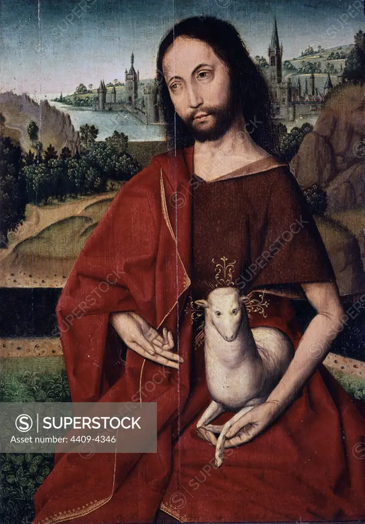 'Saint John the Baptist', 1467-1500, Oil on panel, 42 x 31 cm. Author: ANONIMO FLAMENCO. Location: CATEDRAL-CAPILLA REAL-INTERIOR. GRANADA. SPAIN. SAN JUAN BAUTISTA.