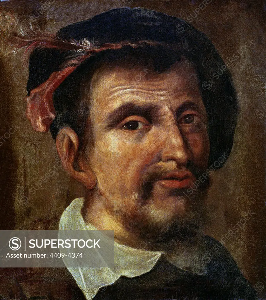 Portrait of Fernando Colón (1488-1539), humanist and traveller; he was Christopher Columbus' second son.. Seville, La Biblioteca Colombina. Location: BIBLIOTECA COLOMBINA. Sevilla. Seville. SPAIN.