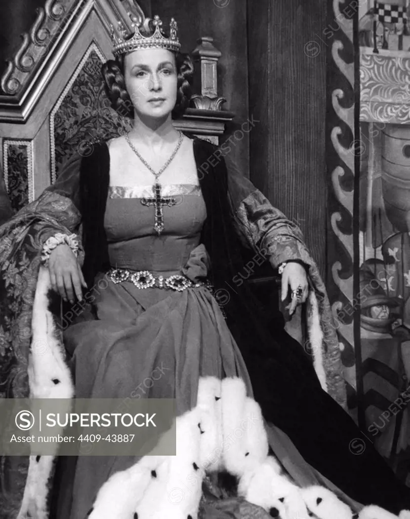 Maruchi Fresno en un fotograma de la película "CATALINA DE INGLATERRA" dirigida en 1951 por Arturo Ruíz Castillo. España.