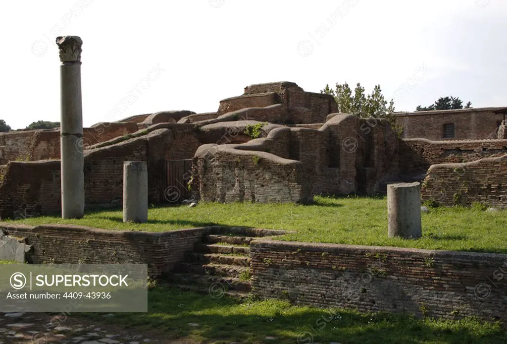 Ostia Antica. The Curia. 2nd century AD. Remains. Italy.