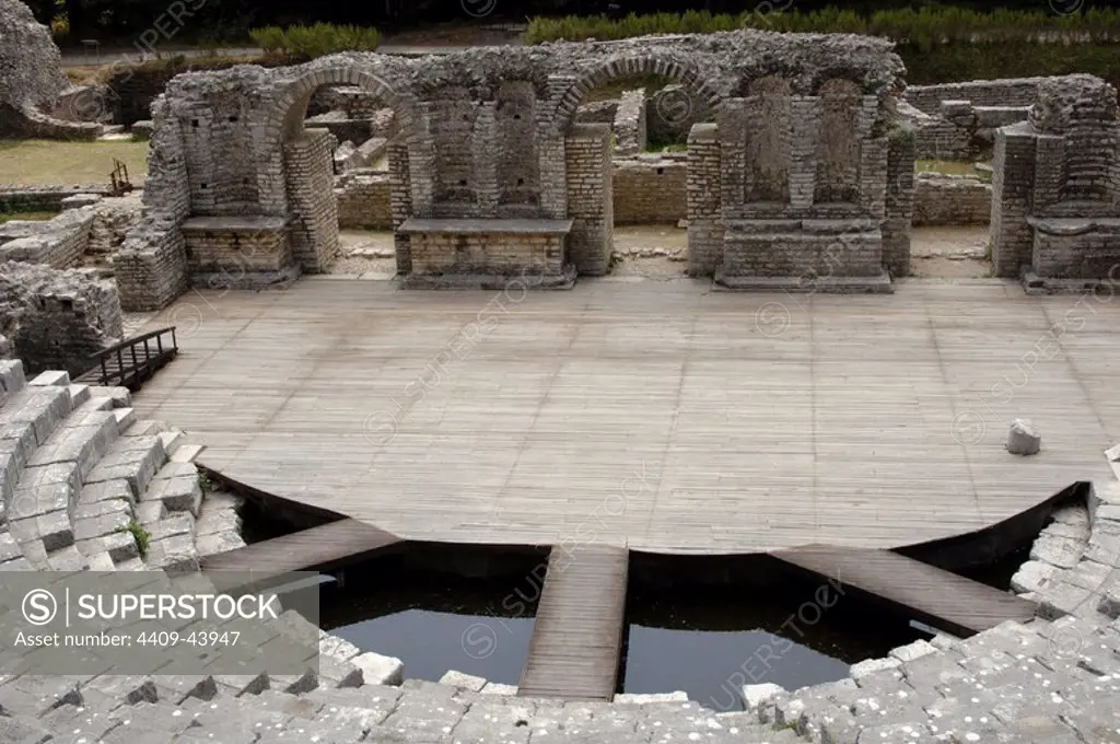 Albania. Butrint. Greek Theater. 3rd century B.C, later adapted by the Romans.