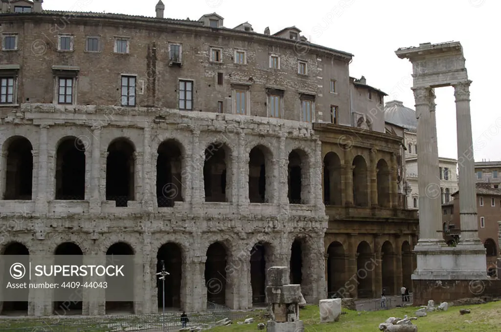 Italy. Rome. Theatre of Marcellus. 1st century BC. Exterior.