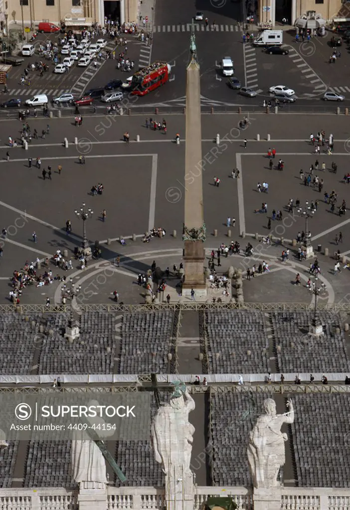 Vatican City. St. Peter's Square from the dome.