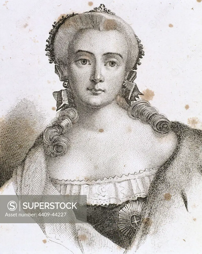Elizabeht of Russia (1709-1762). Empress of Russia. Engraving, 19th century.