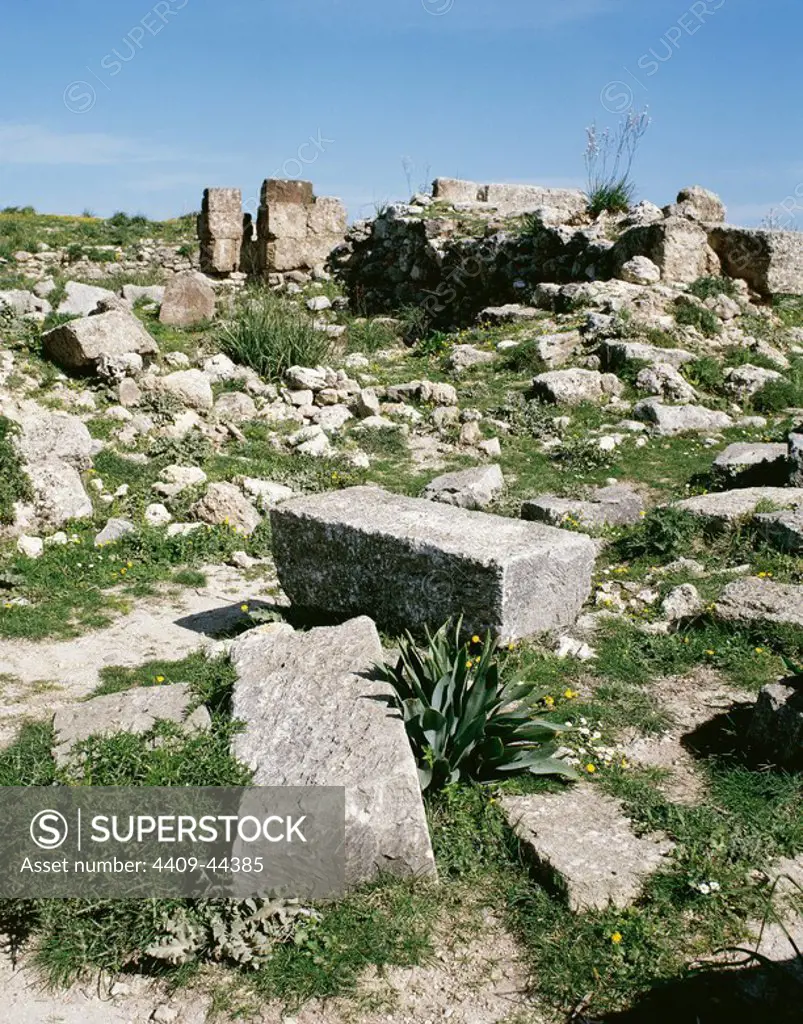 Syria. Ugarit. Ancient port city on the eastern Mediterranean at the Ras Shamra. Ruins.