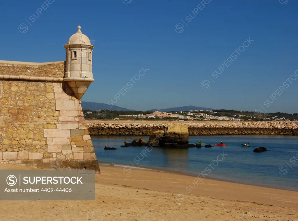 Portugal. Lagos. Ponta da Bandeira Fort (17th century). Algarve.