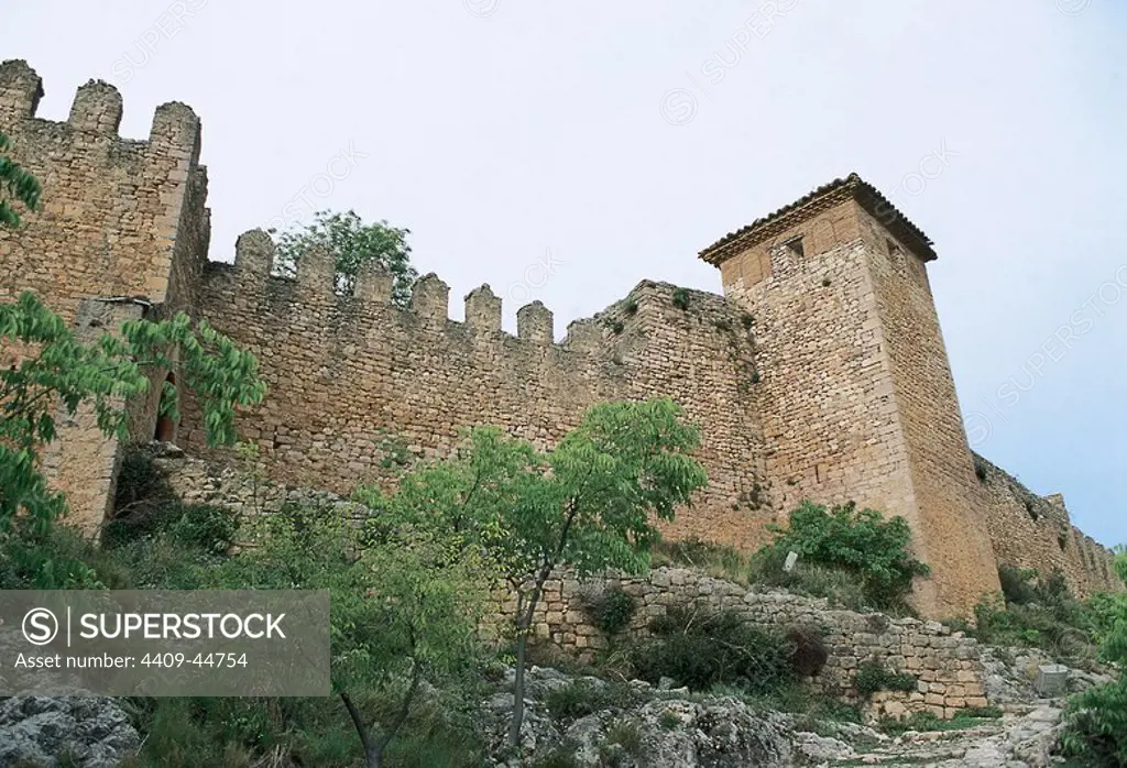 Spain. Aragon. Alquezar. Ruins of the castle, built by the moors in the 9th century.