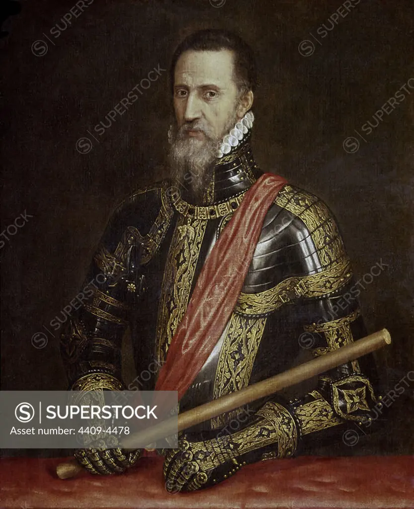 Fernando Alvarez de Toledo (1507-1582). Great Duke of Alba. 107 x 97. Madrid, Collection of the Dukes of Alba. Author: TIZIANO VECELLIO DE GREGORIO-TICIANO-. Location: PRIVATE COLLECTION. MADRID. SPAIN. ALVAREZ DE TOLEDO FERNANDO. ALBA DUQUE DE III. GRAN DUQUE DE ALBA. DUQUE DE ALBA III.