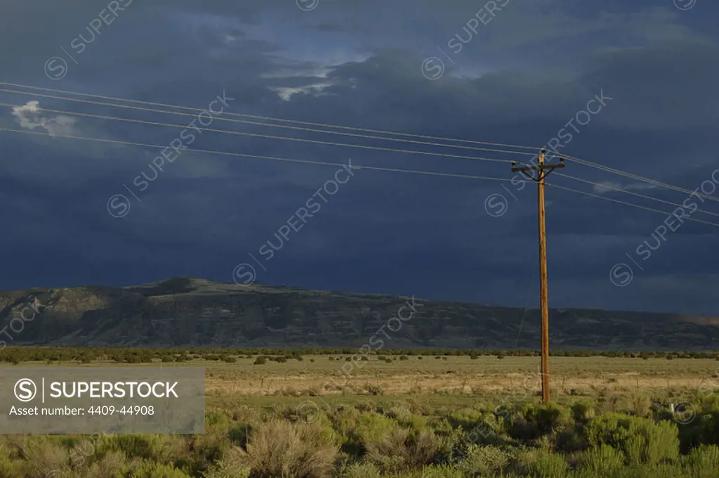 Stormy sky over the desert. New Mexico. United States.
