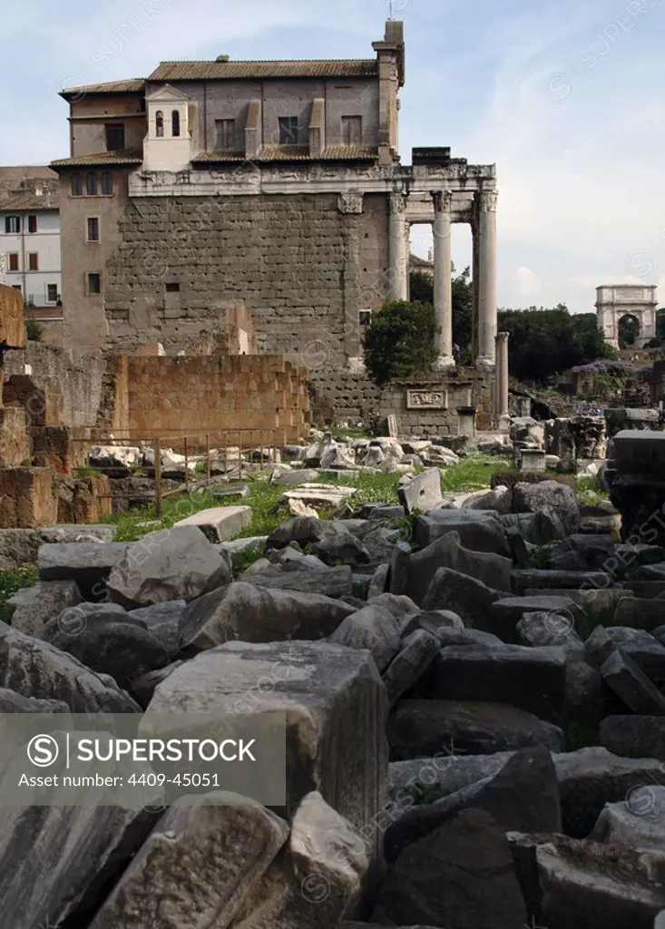Italy. Rome. Roman Forum. Ruins.