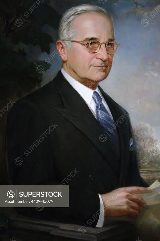 Harry S. Truman (1884-1972). American politician. 33rd President of the United States (1945-1953). Portrait by Greta Kempton. National Portrait Gallery. Washington D.C. United States.