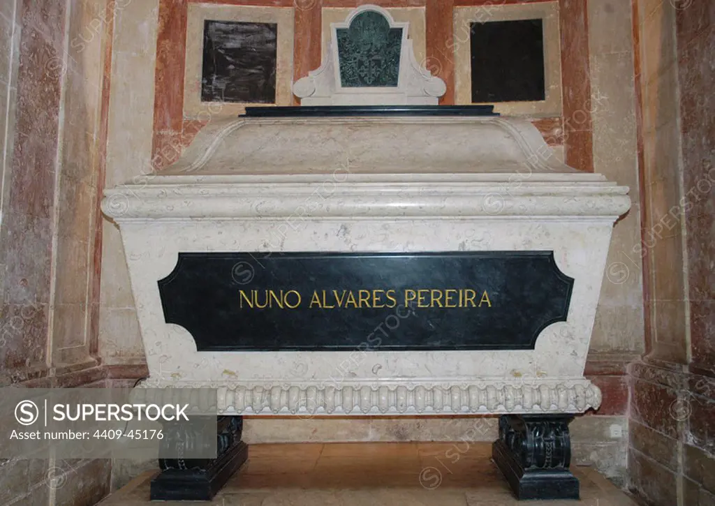 Portugal. Lisbon. Church of Santa Engracia. National Pantheon. Tomb of Portuguese general Nuno Alvares Pereira (1360-1431).