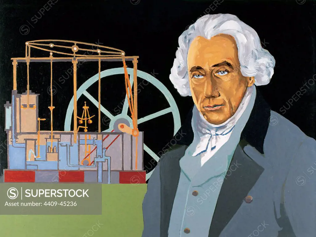 WATT, James (Greenok 1736-Heathfield, 1819). Scottish inventor and mechanical engineer.