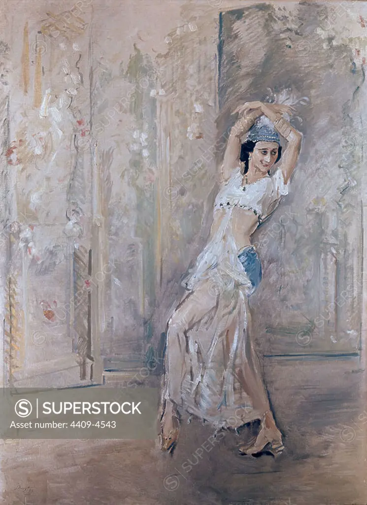 'The Dancer Pavlova', 1909, Oil on canvas, 173 x 128 cm. Author: MAX SLEVOGT. ANNA PAVLOVA.
